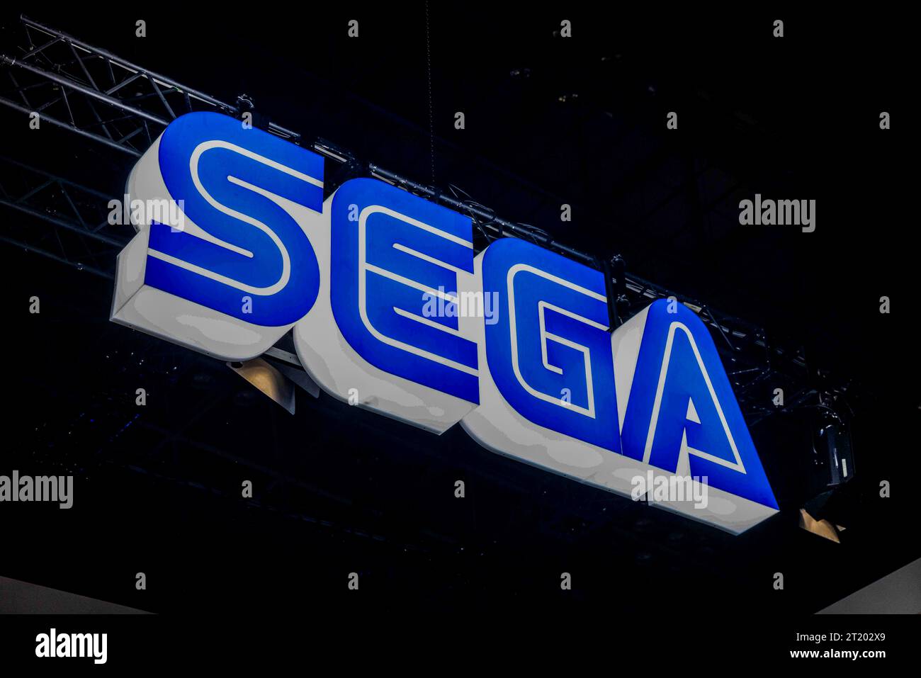 Chiba, Japan. 23rd Sep, 2023. Video game maker SEGA exhibition booth at