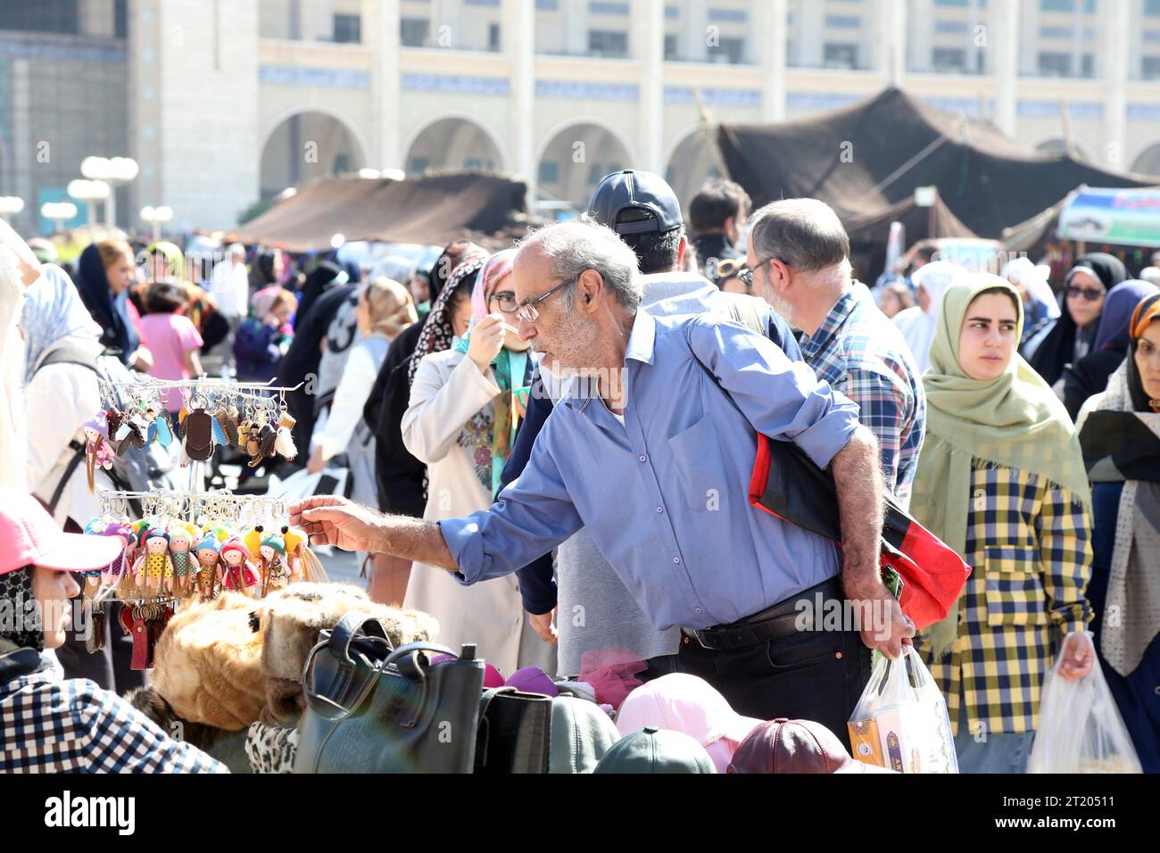 Tehran, Iran. 10th Oct, 2023. People visit a traditional cultural event