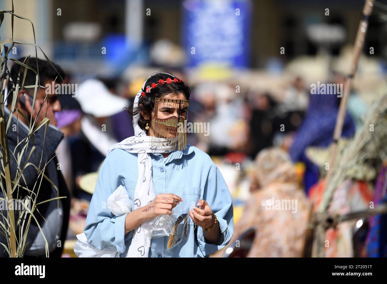 Tehran, Iran. 10th Oct, 2023. People visit a traditional cultural event