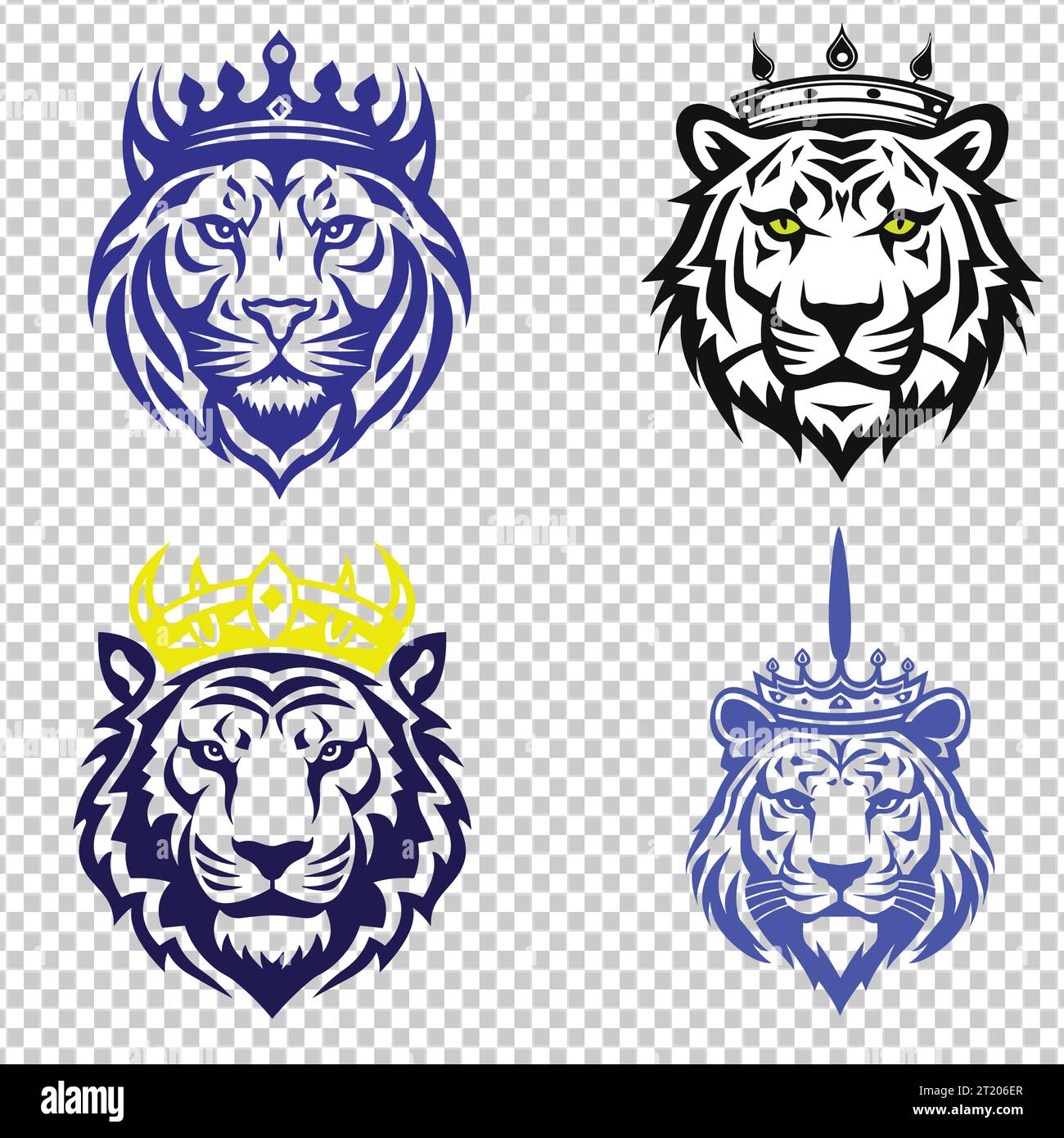 wild cat head vector logo design Stock Vector
