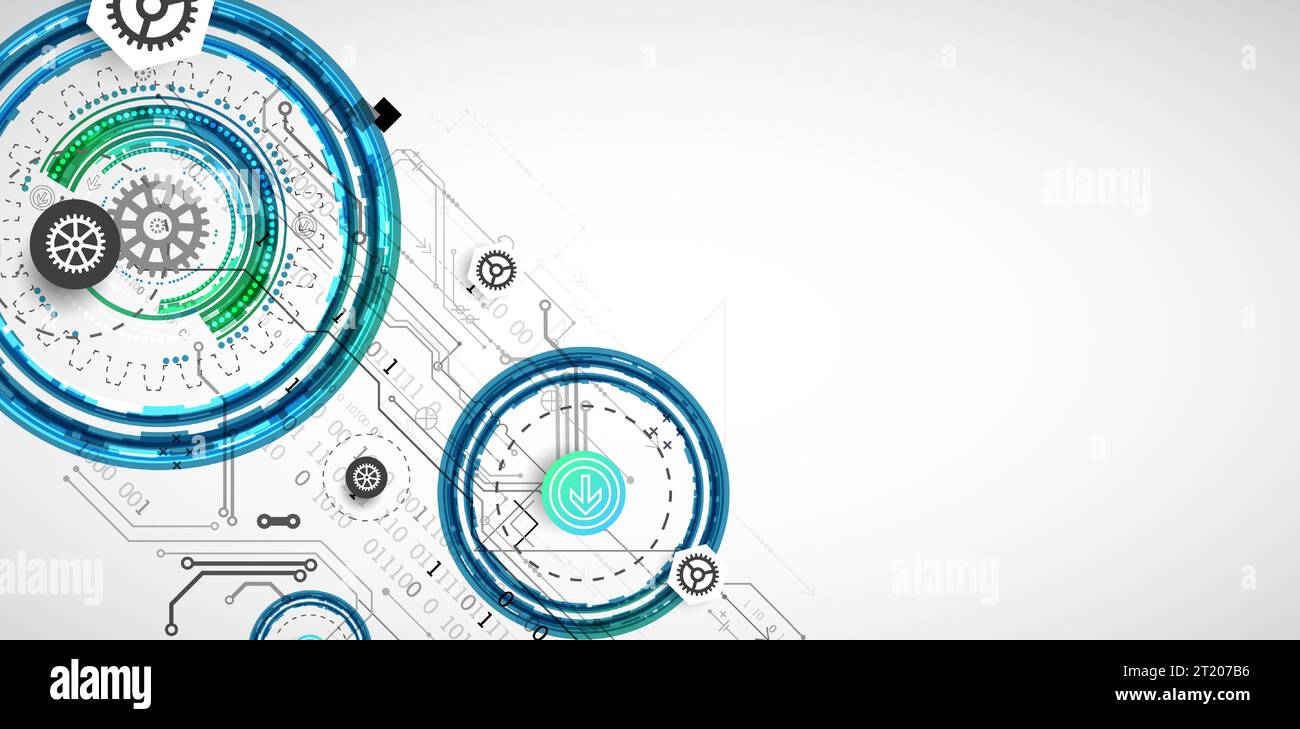 Abstract technology concept. Circuit board, high computer color ...