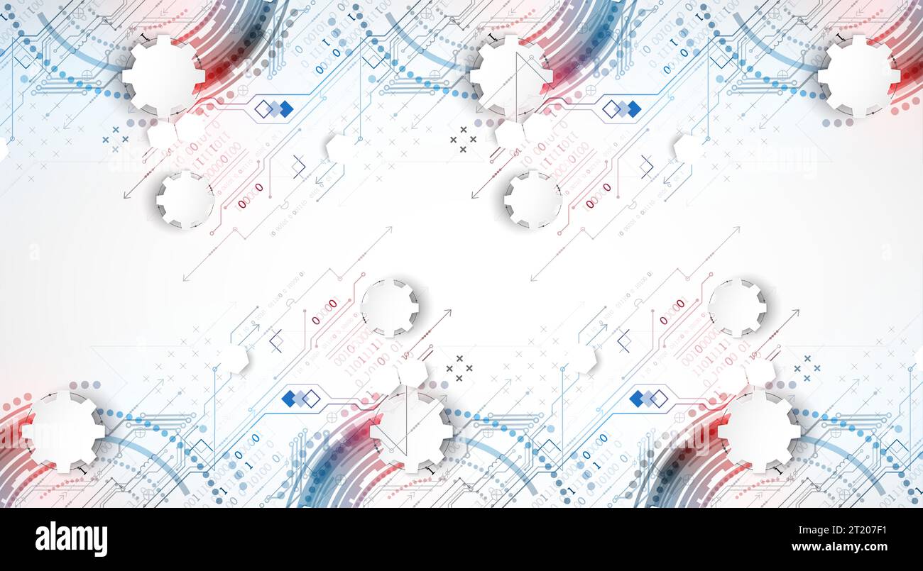 Abstract technology concept. Circuit board, high computer color ...