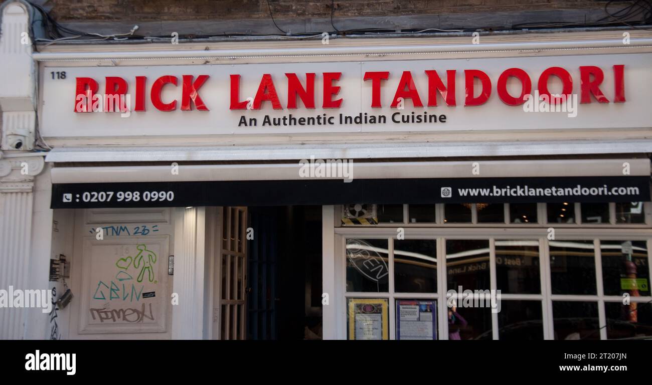Brick Lane Tandoori, Indian Restaurant, Brick Lane, London, UK Stock