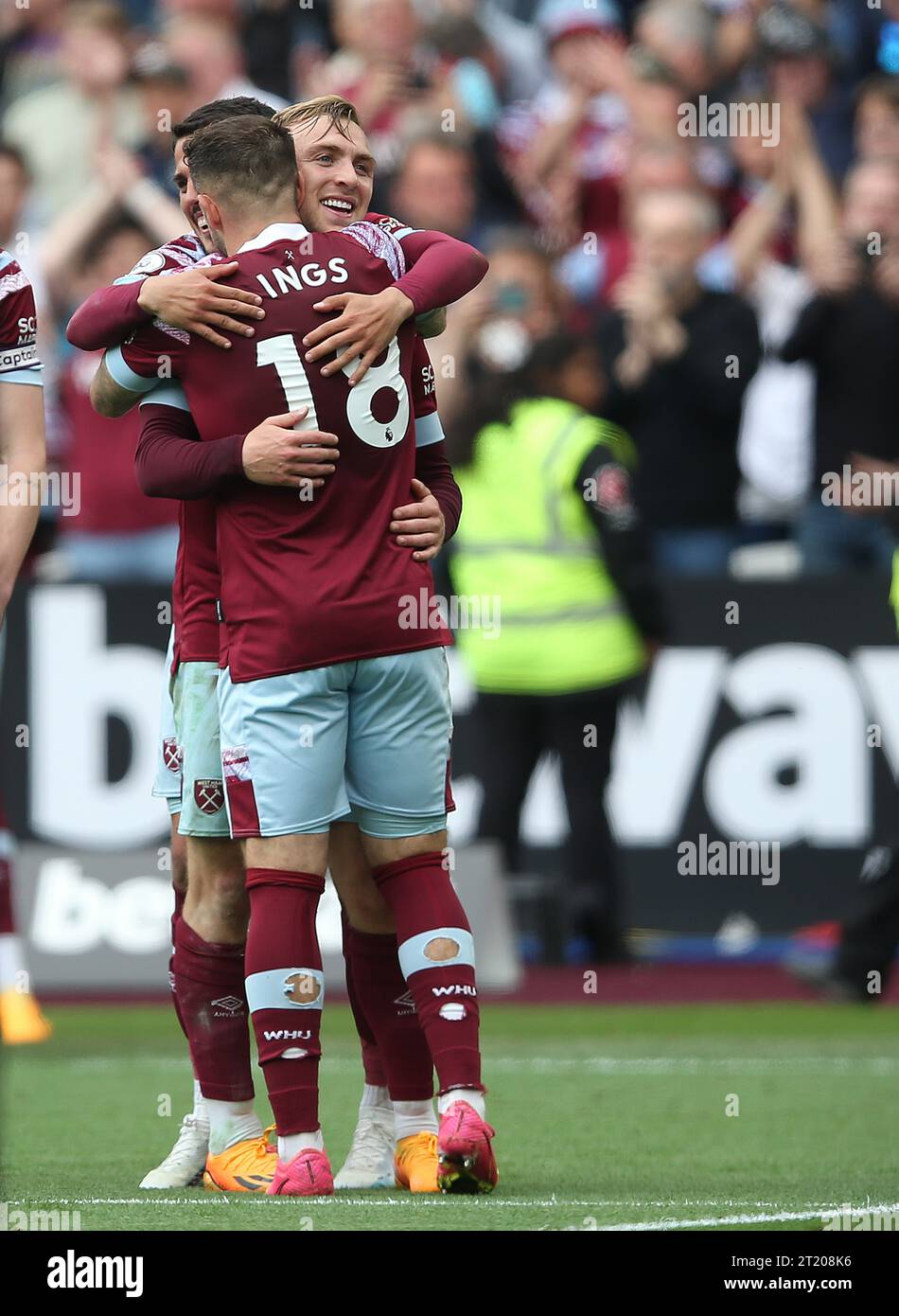 GOAL 21, Jarrod Bowen of West Ham United goal celebration with Danny
