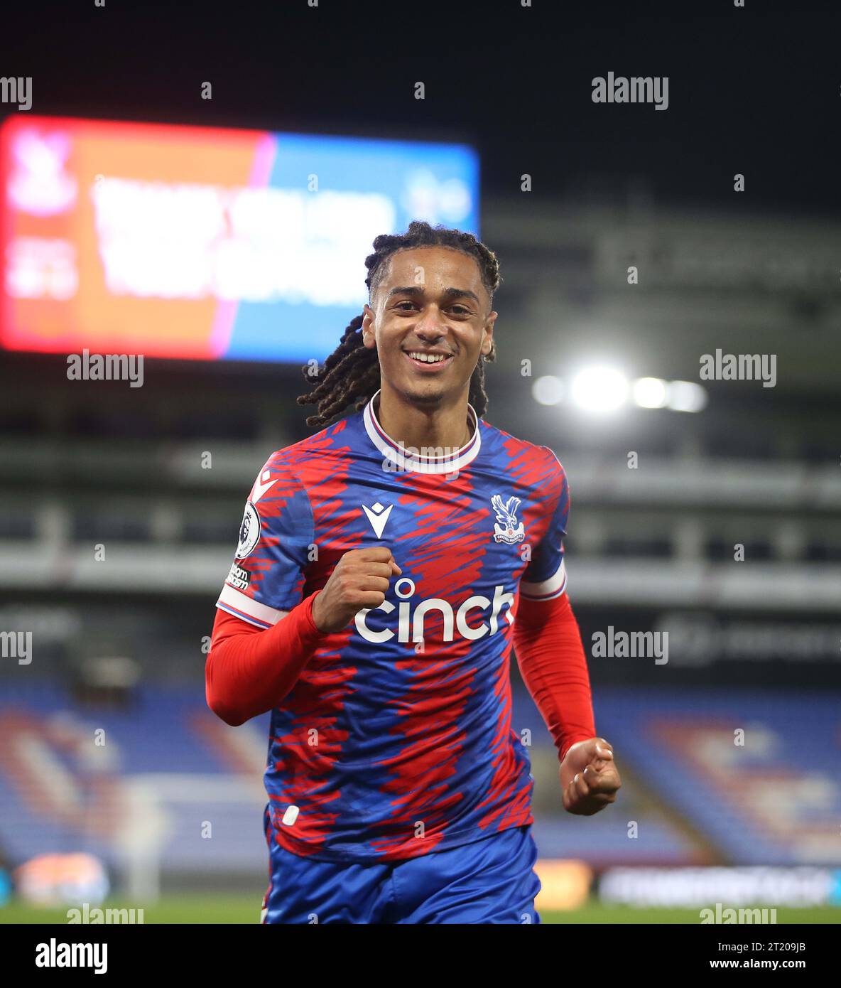 Jadan Raymond of Crystal Palace U21 celebrates the penalty shoot out