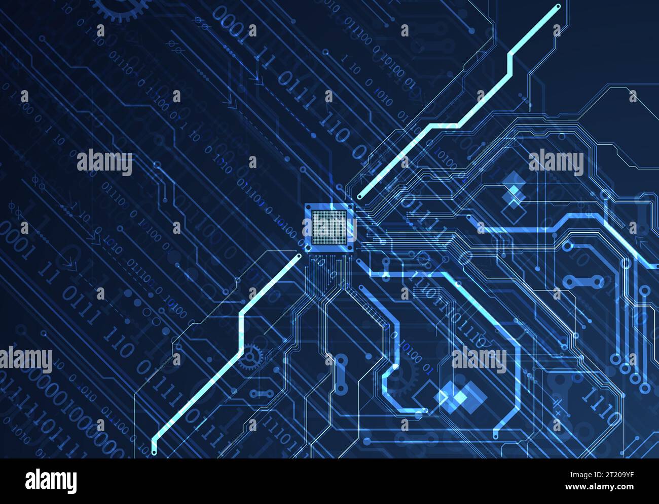 CPU concept. Circuit board. Technology background Stock Vector Image ...