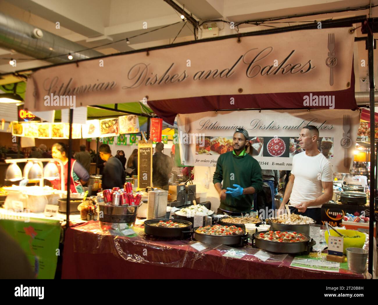 Lithuanian Food Stall, Upmarket Food Court, Brick Lane, London, UK Stock Photo Alamy