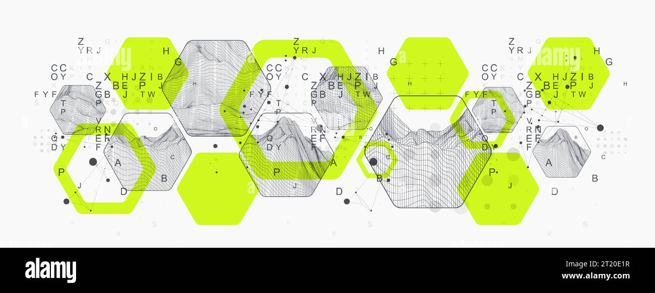 Modern science or technology abstract background using hexagonal shapes ...