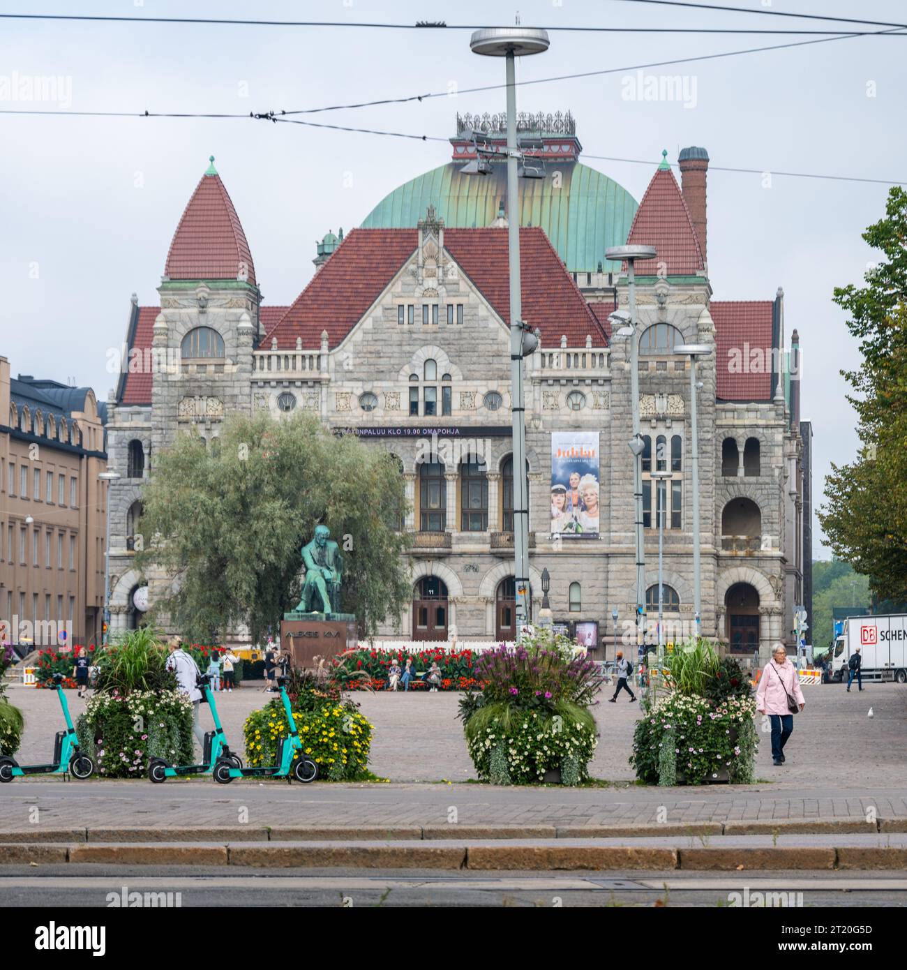 Helsinki Theatre Building Stock Photo