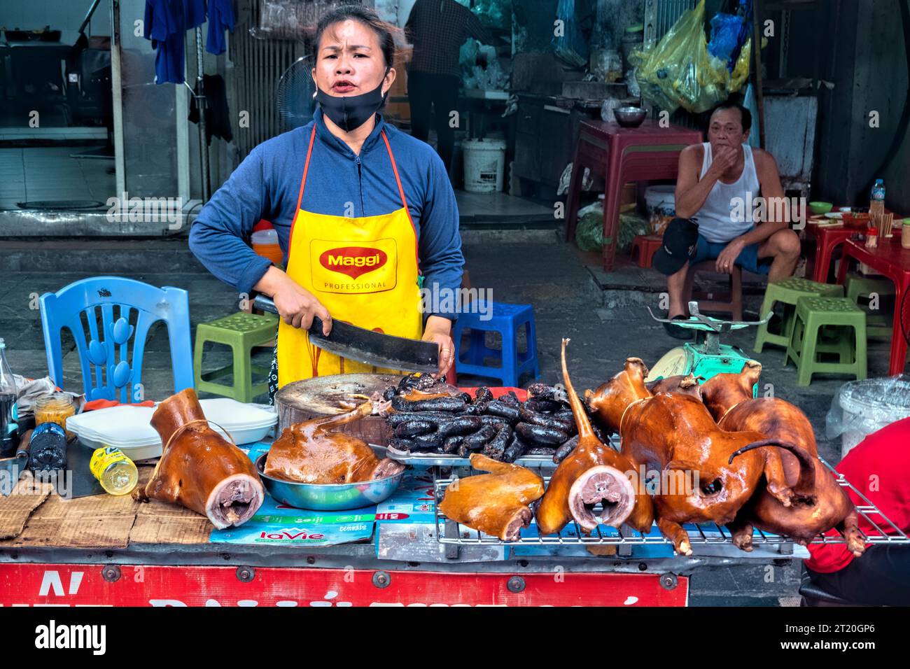 Dog meat vendor, Hanoi, Vietnam Stock Photo Alamy