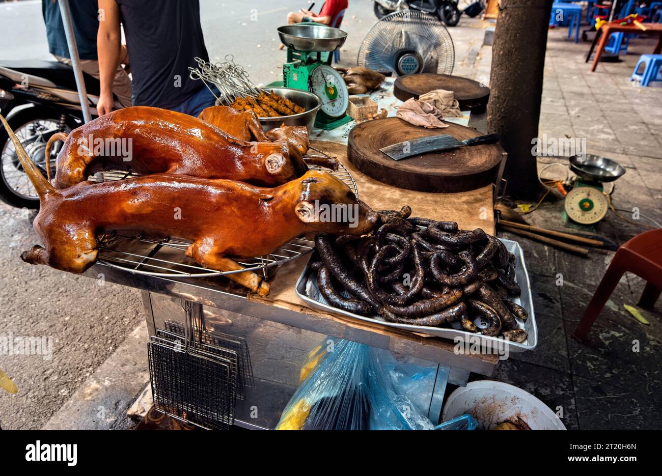 Dog meat vendor, Hanoi, Vietnam Stock Photo Alamy
