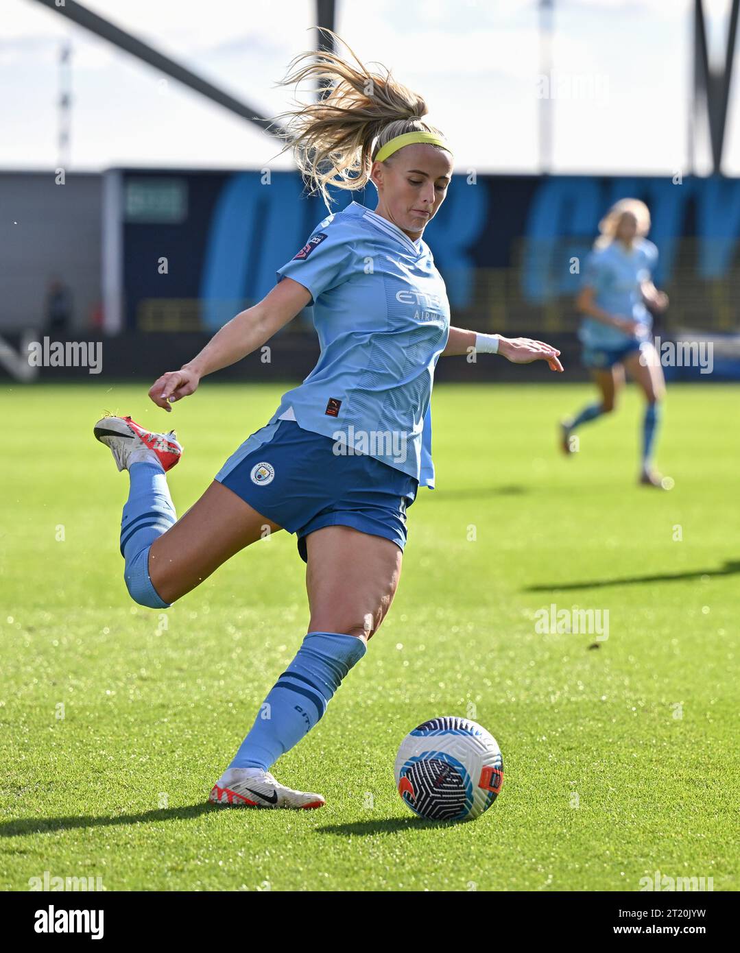 Joie Stadium, Sportcity, Manchester, England. 15th October 2023. Chloe Kelly 9 of Manchester