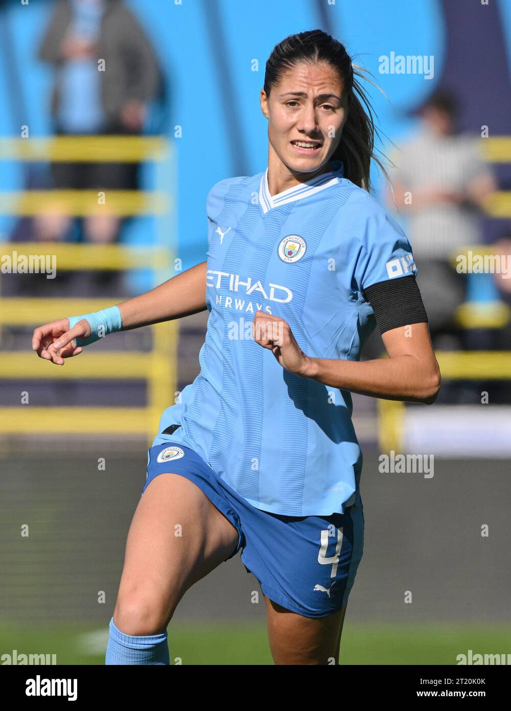 Joie Stadium, Sportcity, Manchester, England. 15th October 2023. Laia Aleixandri #4 of Manchester City Women, during Manchester City Women Football Club V Bristol City Women's Football Club at Joie Stadium, in the Barclays Women's Super League/Women’s Super League. (Credit Image: ©Cody Froggatt/Alamy Live News) Stock Photo