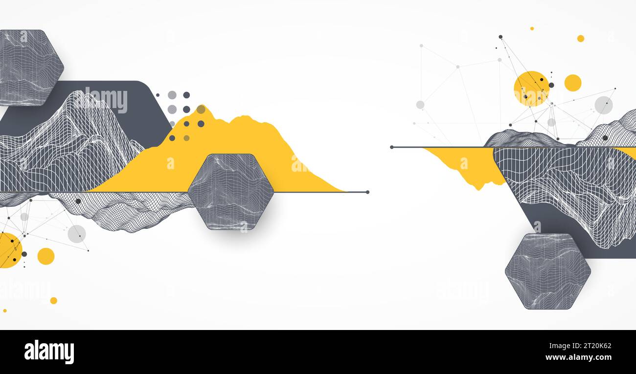 Modern science technology abstract background using hexagonal shapes ...