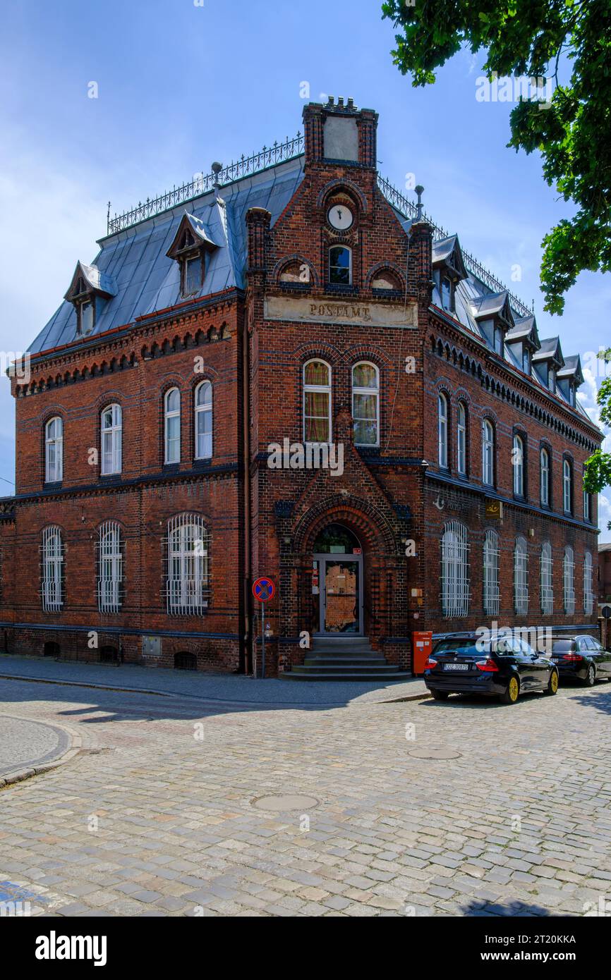 Historic post office of Namyslow (Namslau), Opole Voivodeship, Poland. Stock Photo