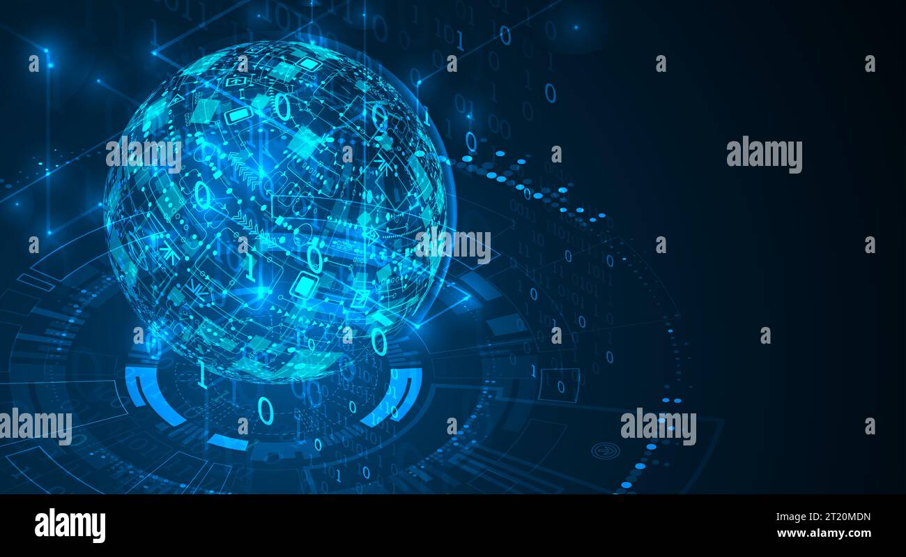 Sphere theme vector illustration. Digital technology isometric background. Stock Vector