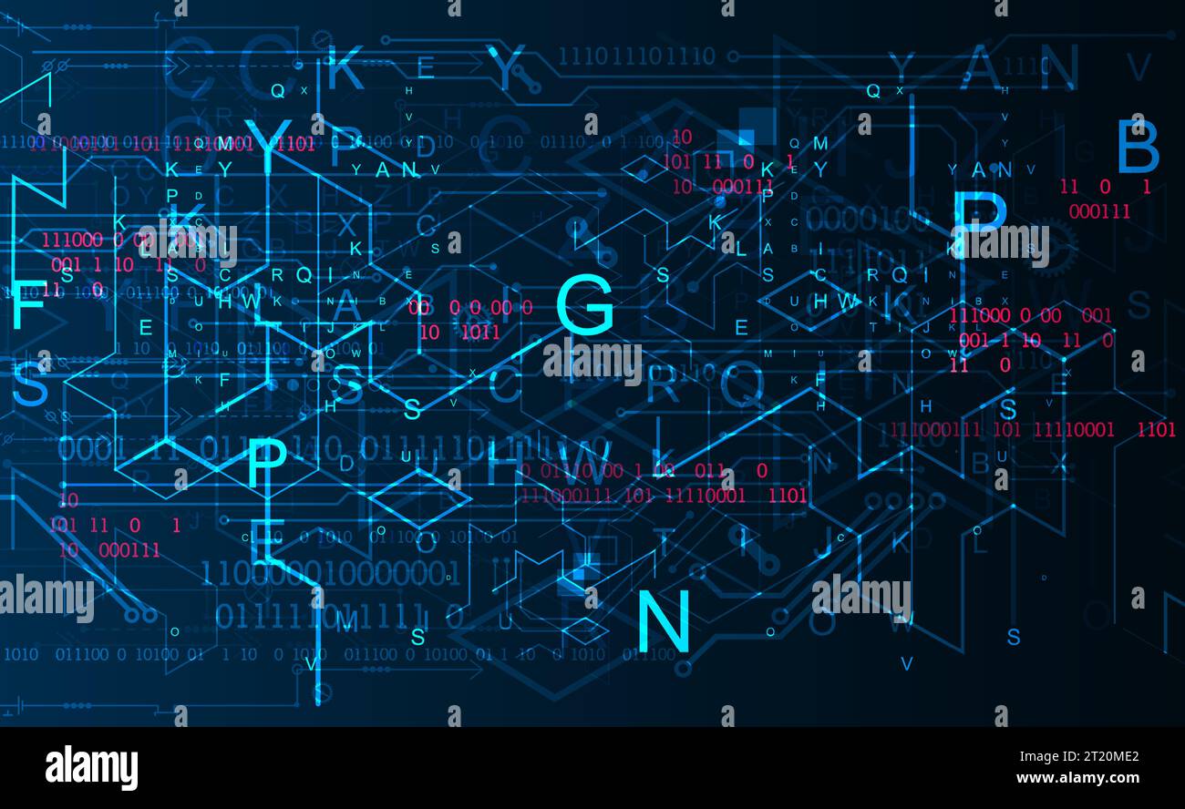 Computer Science Engineering Themes Vector illustration, Hi-tech digital technology and engineering theme ...