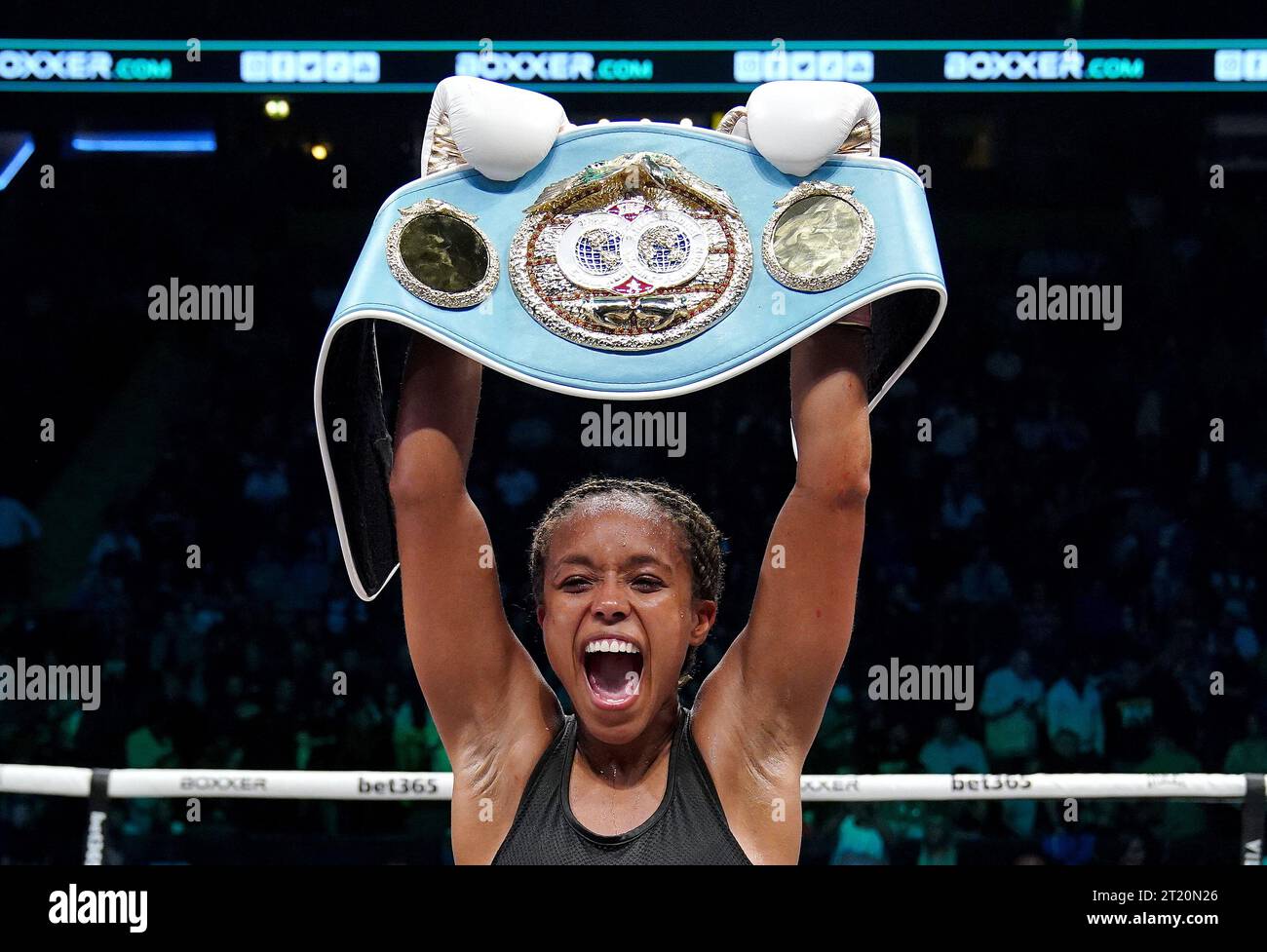 File photo dated 01-07-2023 of Natasha Jonas, who has broken new ground again after becoming the first black female to obtain a British Boxing Board of Control manager's licence. Issue date: Monday October 16, 2023. Stock Photo