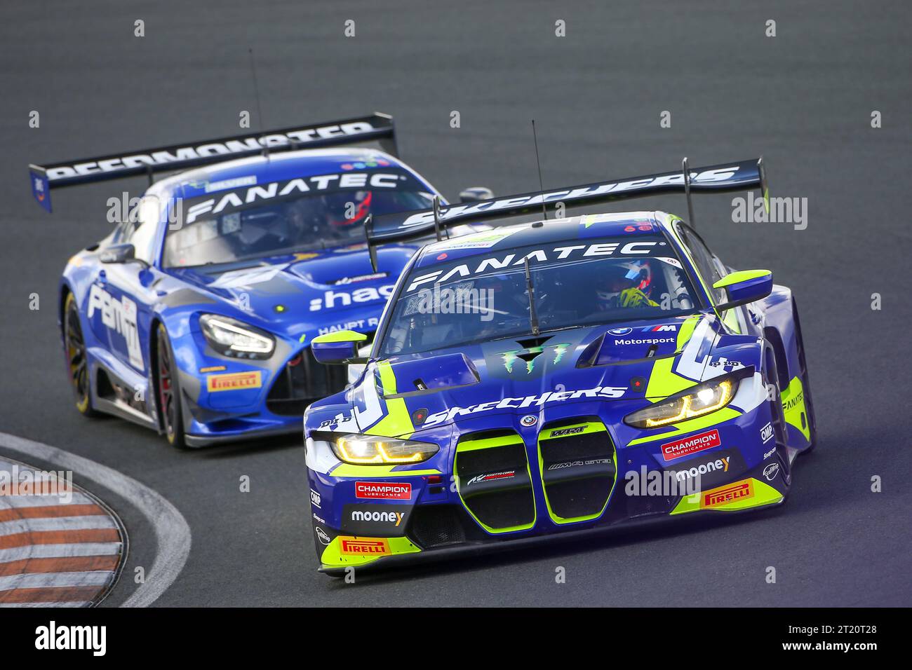 # 46, Zandvoort, NL Sunday 15th of OCTOBRE 2023: Valentino Rossi, Maxime Martine, Team WRT, BMW M4 GT3 car, PRO, during the Races of the Zandvoort Sprint Cup race on Octobre 15th. The Team WRT races in the PRO class in the Fanatec GT World Challenge Europe powered by AWS event on the Zandvoort circuit, fee liable image, Photo copyright © ATP Geert FRANQUET (FRANQUET Geert  / ATP / SPP) Stock Photo