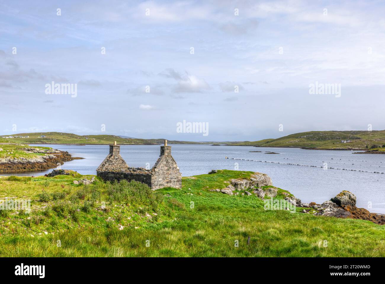 Ruined shieling on Great Bernera, Isle of Lewis, Scotland Stock Photo