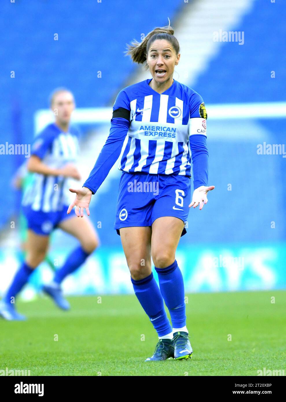 Brighton UK 15th October 2023 -  Vicky Losada of Brighton during the Barclays  Women's Super League football match between Brighton & Hove Albion and Tottenham Hotspur at The American Express Stadium (Editorial Use Only) : Credit Simon Dack /TPI/ Alamy Live News Stock Photo