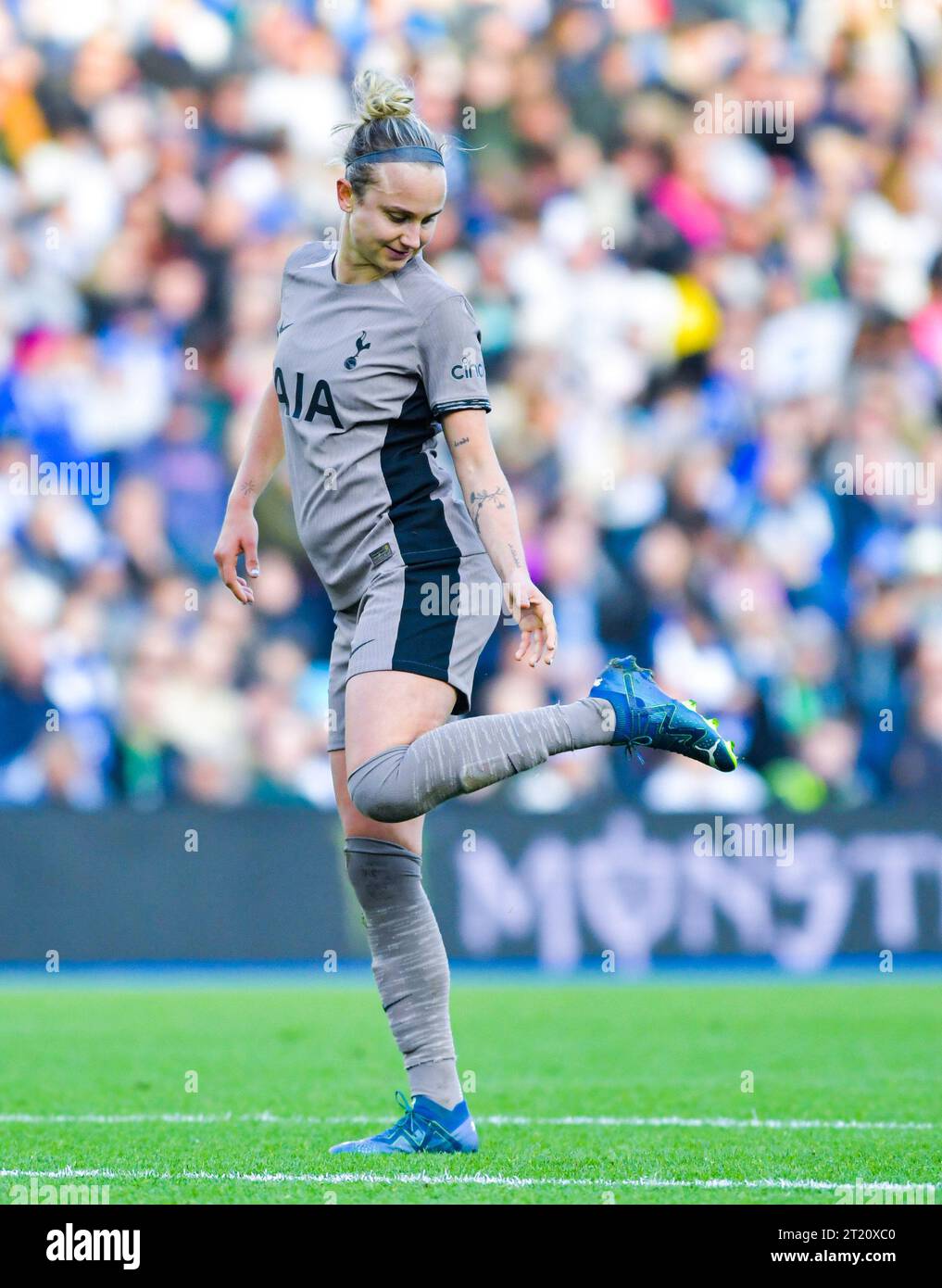 Brighton UK 15th October 2023 -  Martha Thomas of Tottenham during the Barclays  Women's Super League football match between Brighton & Hove Albion and Tottenham Hotspur at The American Express Stadium (Editorial Use Only) : Credit Simon Dack /TPI/ Alamy Live News Stock Photo