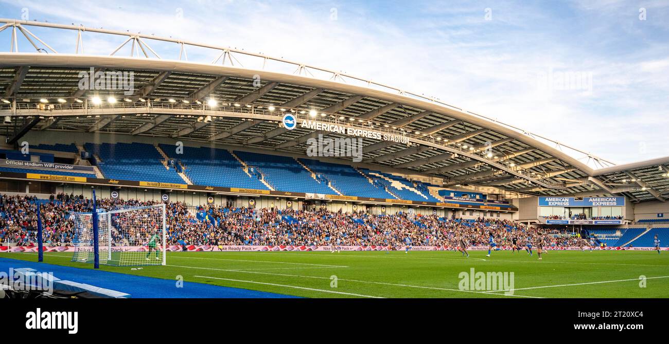 Brighton UK 15th October 2023 -   The Barclays  Women's Super League football match between Brighton & Hove Albion and Tottenham Hotspur at The American Express Stadium (Editorial Use Only) : Credit Simon Dack /TPI/ Alamy Live News Stock Photo