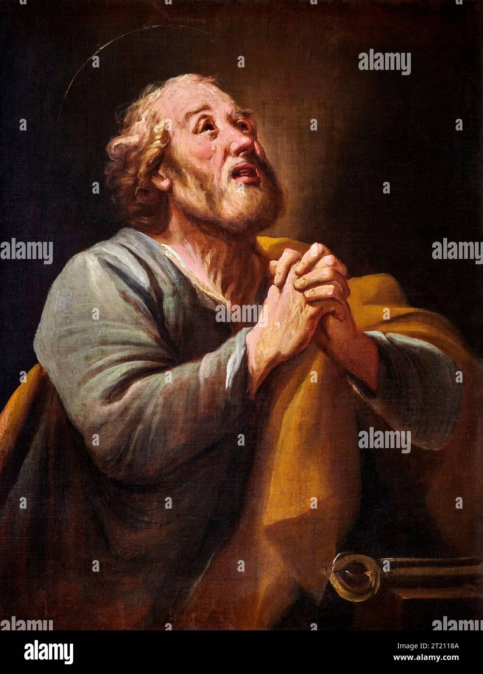 San Pietro olio su tela Antonio Cifrondi XVIII secolo Clusone