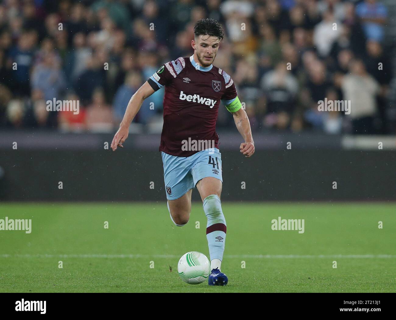 Declan Rice of West Ham United. - West Ham United v FCSB, UEFA Europa Conference League, The London Stadium, London, UK - 8th September 2022. Editorial Use Only - DataCo restrictions apply Stock Photo