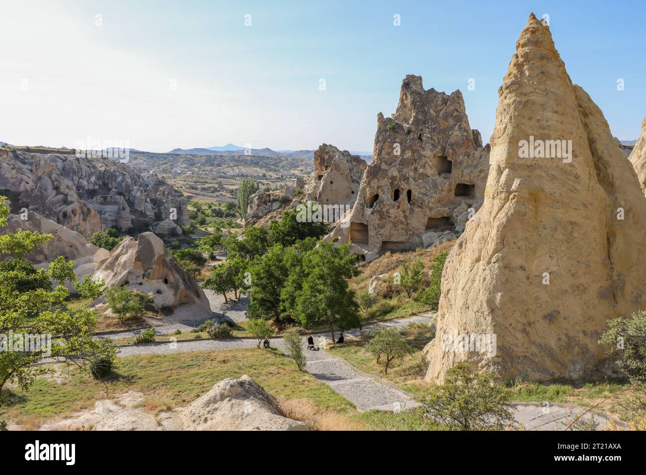 Cappadocia valley, central Turkey dotted with ancient rock formations, has a history every bit as remarkable as its landscape Stock Photo