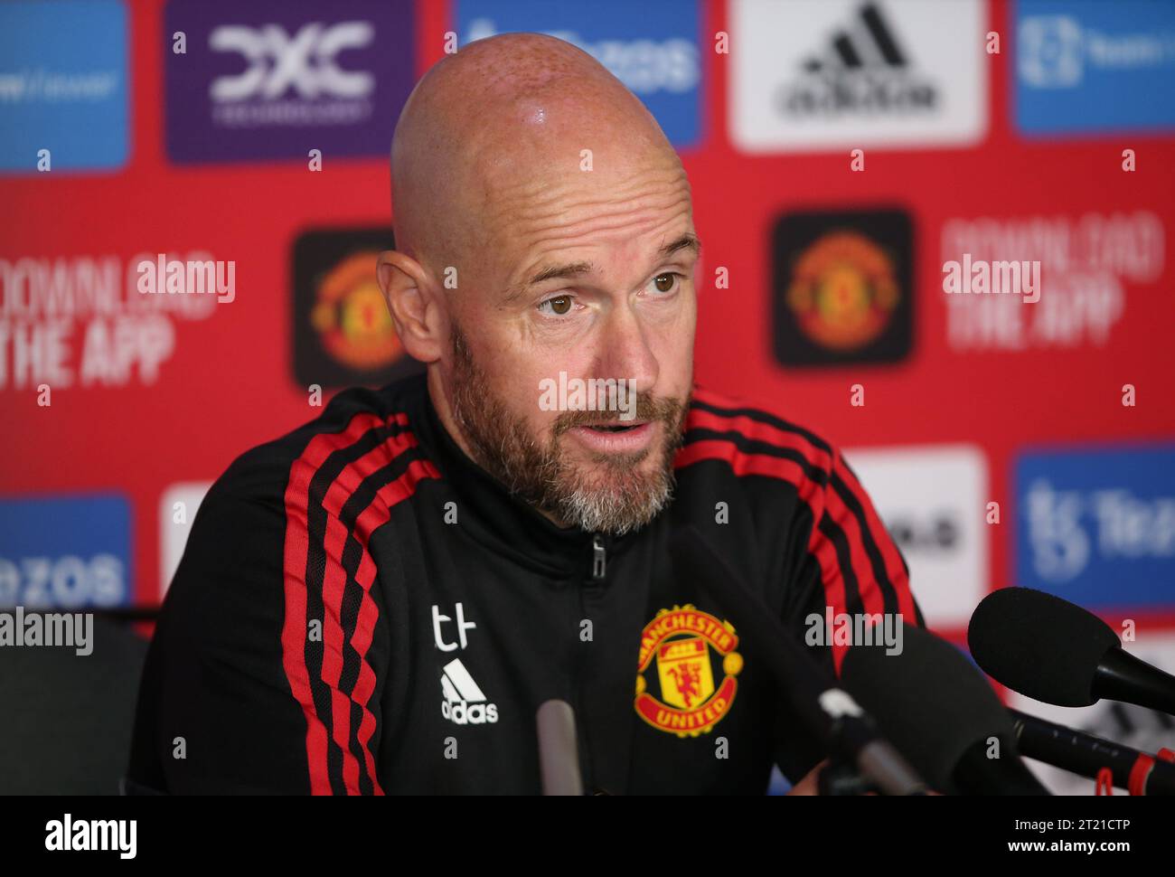 Erik ten Hag manager of Manchester United during his pre match press