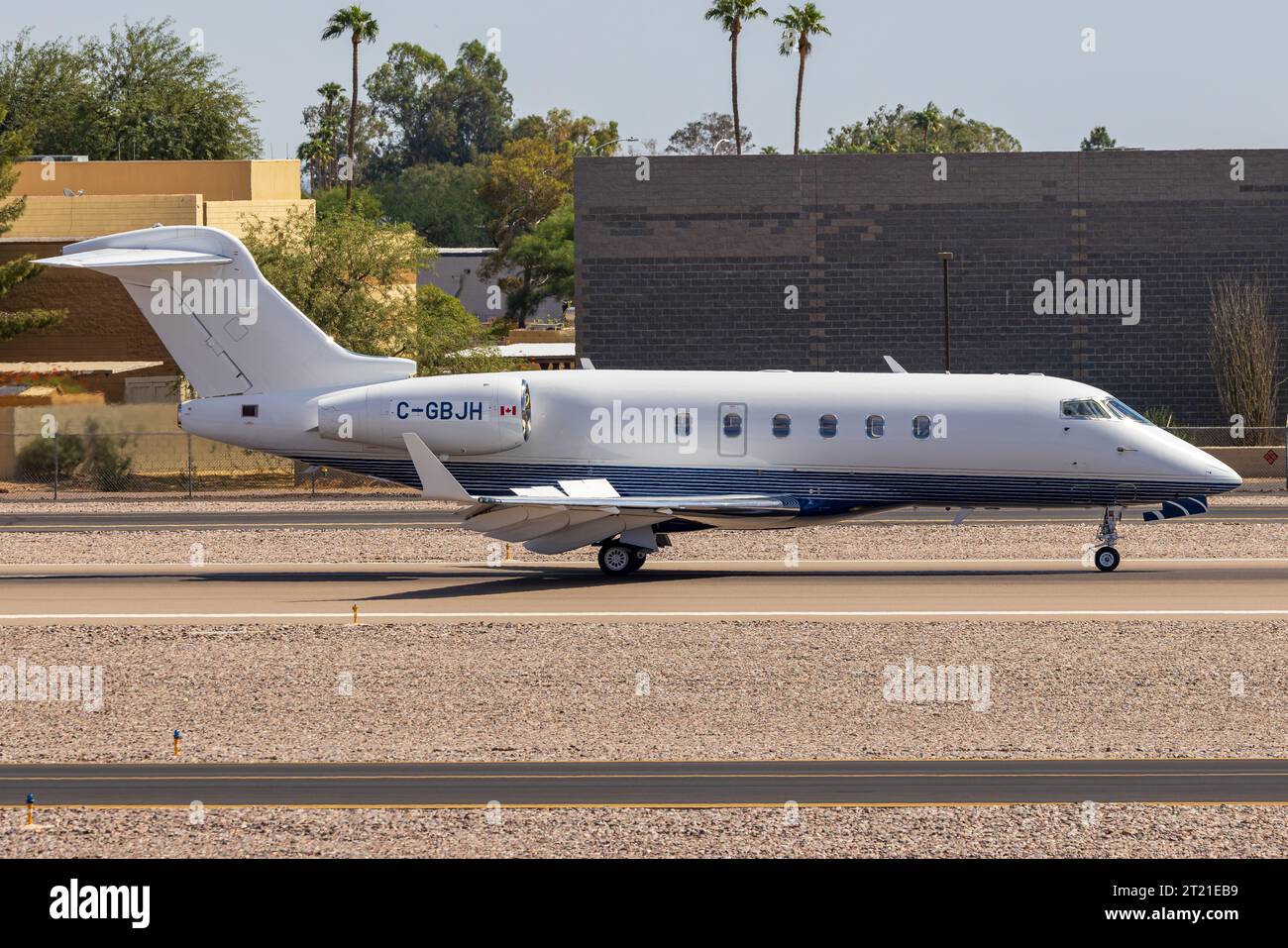 C-GBJH CL30 Bombardier BD-100-1A10 Challenger 300 landing at Scottsdale Airport, (SCF/KSDL) Stock Photo