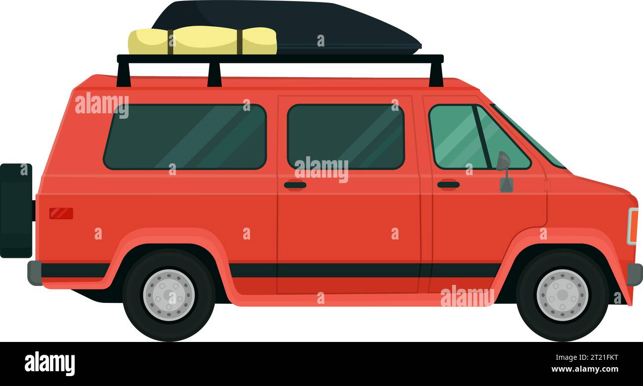 Camping van icon isolated: van life and travel concept Stock Vector