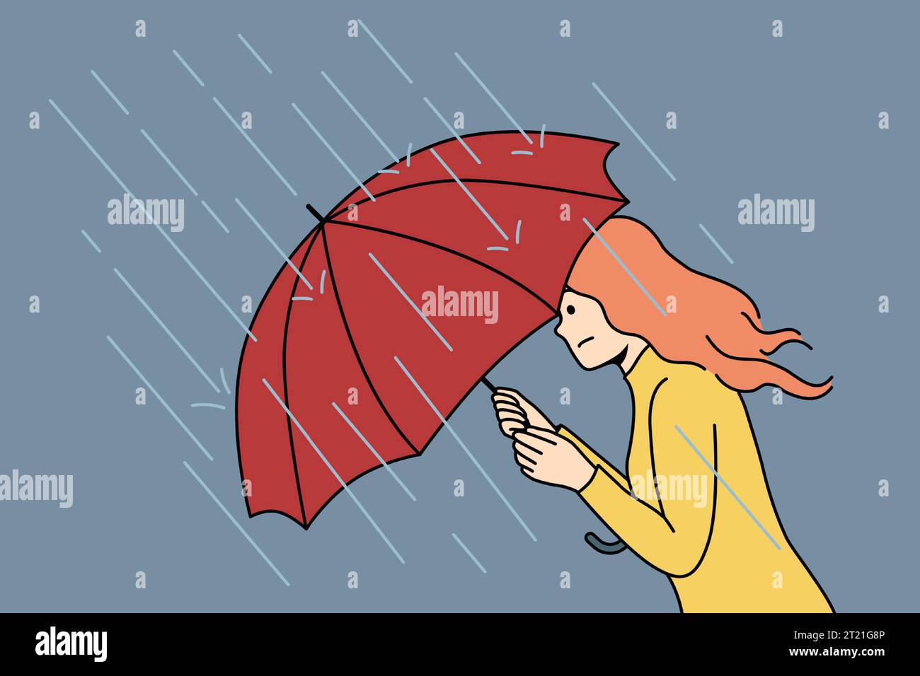 Sudden thunderstorm Stock Vector Images - Alamy