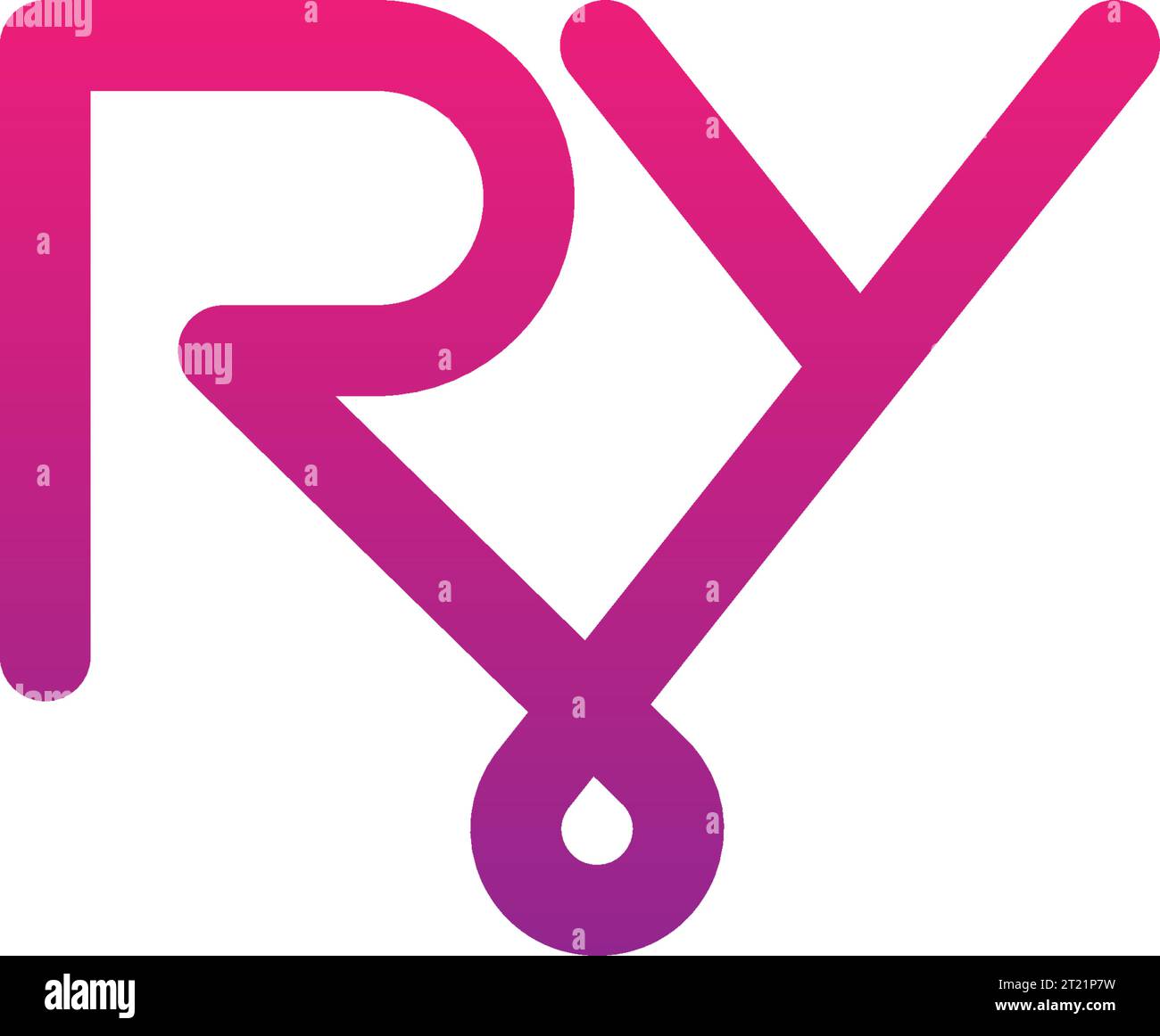 RY logo, RY Monogram, Initial RY Logo, Letter RY logo, Icon, Vector Stock Vector