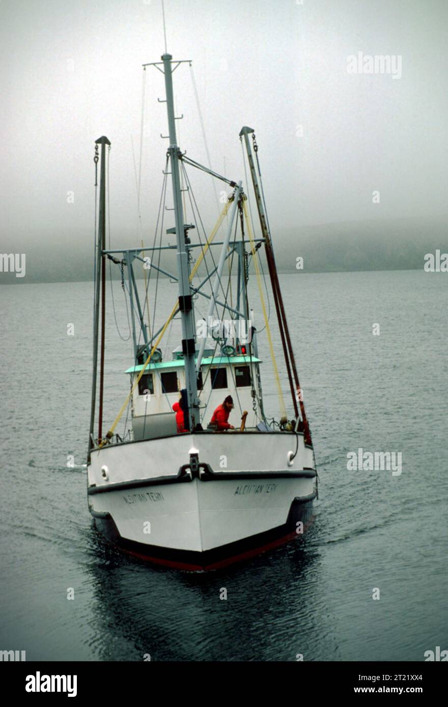 This image was taken in Constantine Harbor at the Aleutian island of Amchitka. Subjects: Transportation; Boats; Research Vessels; Alaska Maritime National Wildlife Refuge; Alaska. Stock Photo