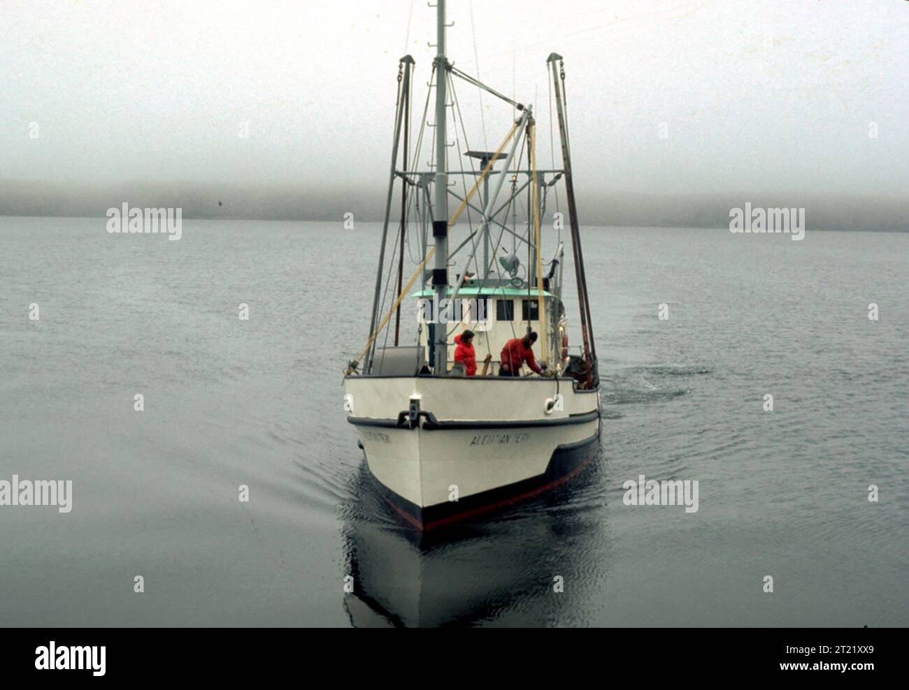 This image was taken in Constantine Harbor at the Aleutian island of Amchitka. Subjects: Transportation; Boats; Research Vessels; Alaska Maritime National Wildlife Refuge; Alaska.  . 1998 - 2011. Stock Photo