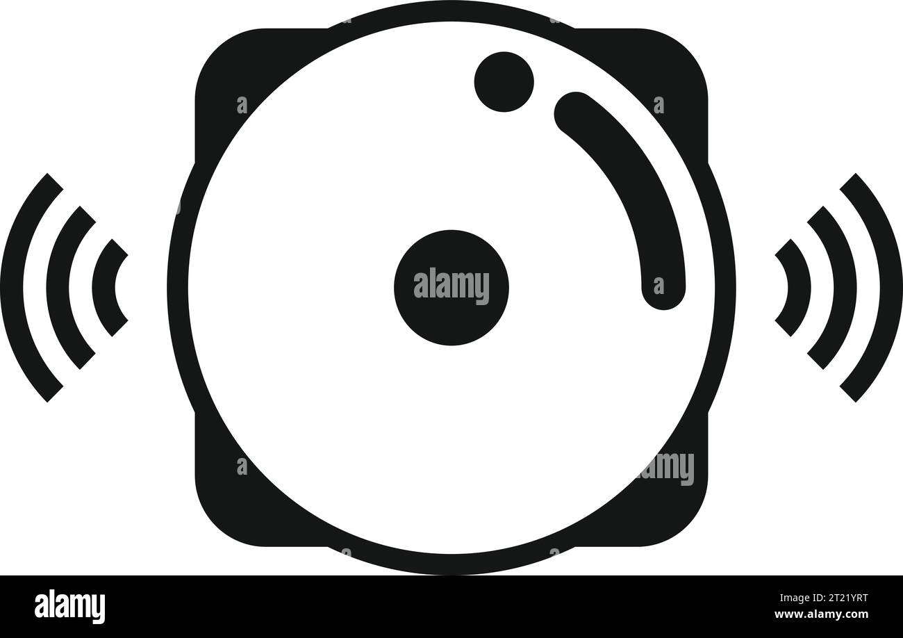 Alarm ringer icon simple vector. Person exit. Work arrow Stock Vector