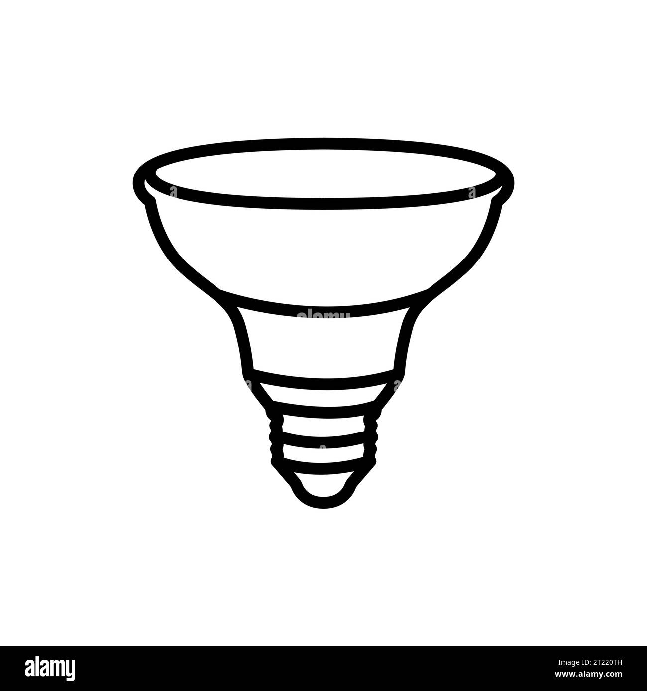 LED reflector lamp black line icon. Pictogram for web page, mobile app ...