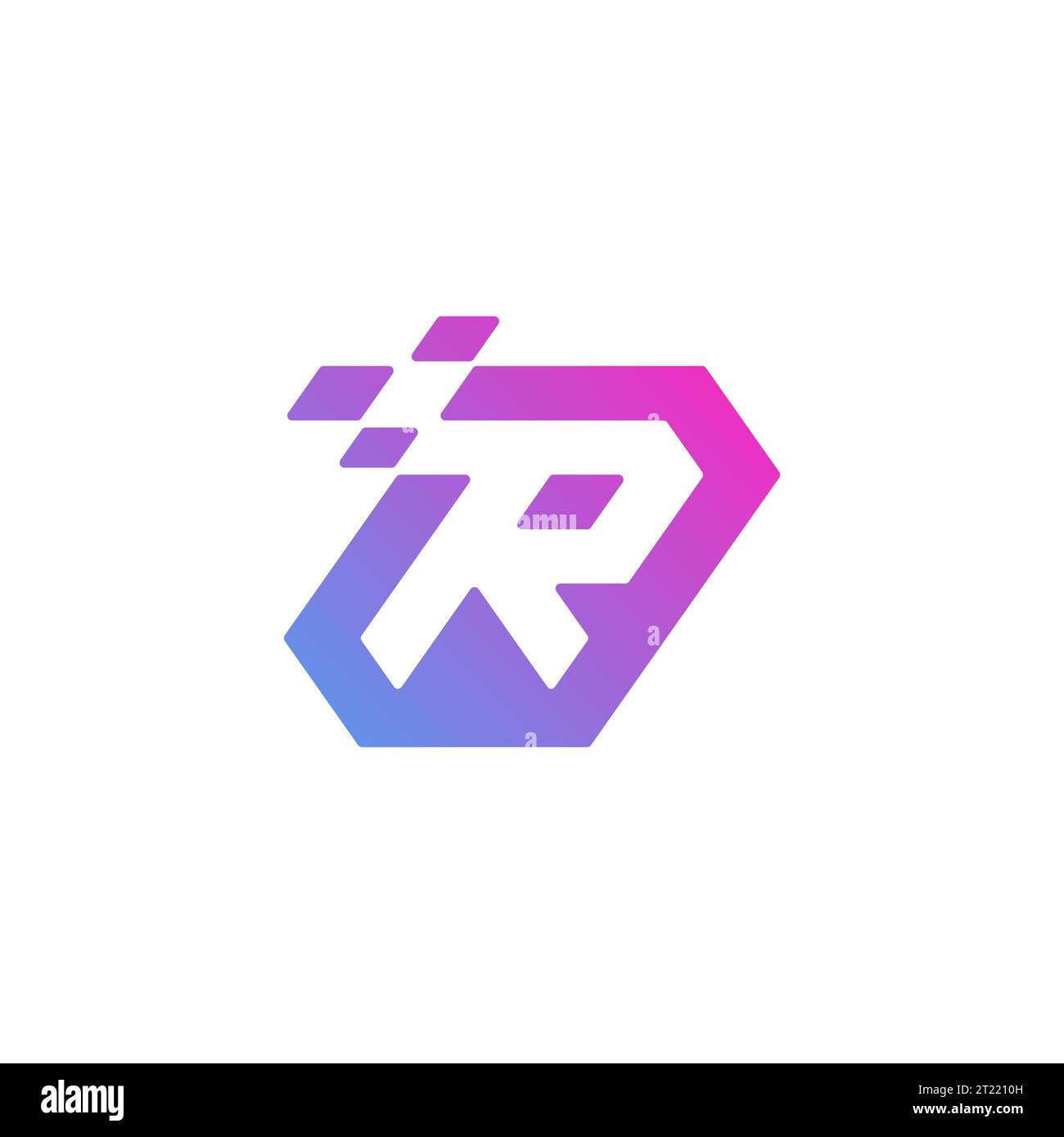 R logo, R Monogram, Initial R Logo, Letter R logo, pixel, digital, data ...