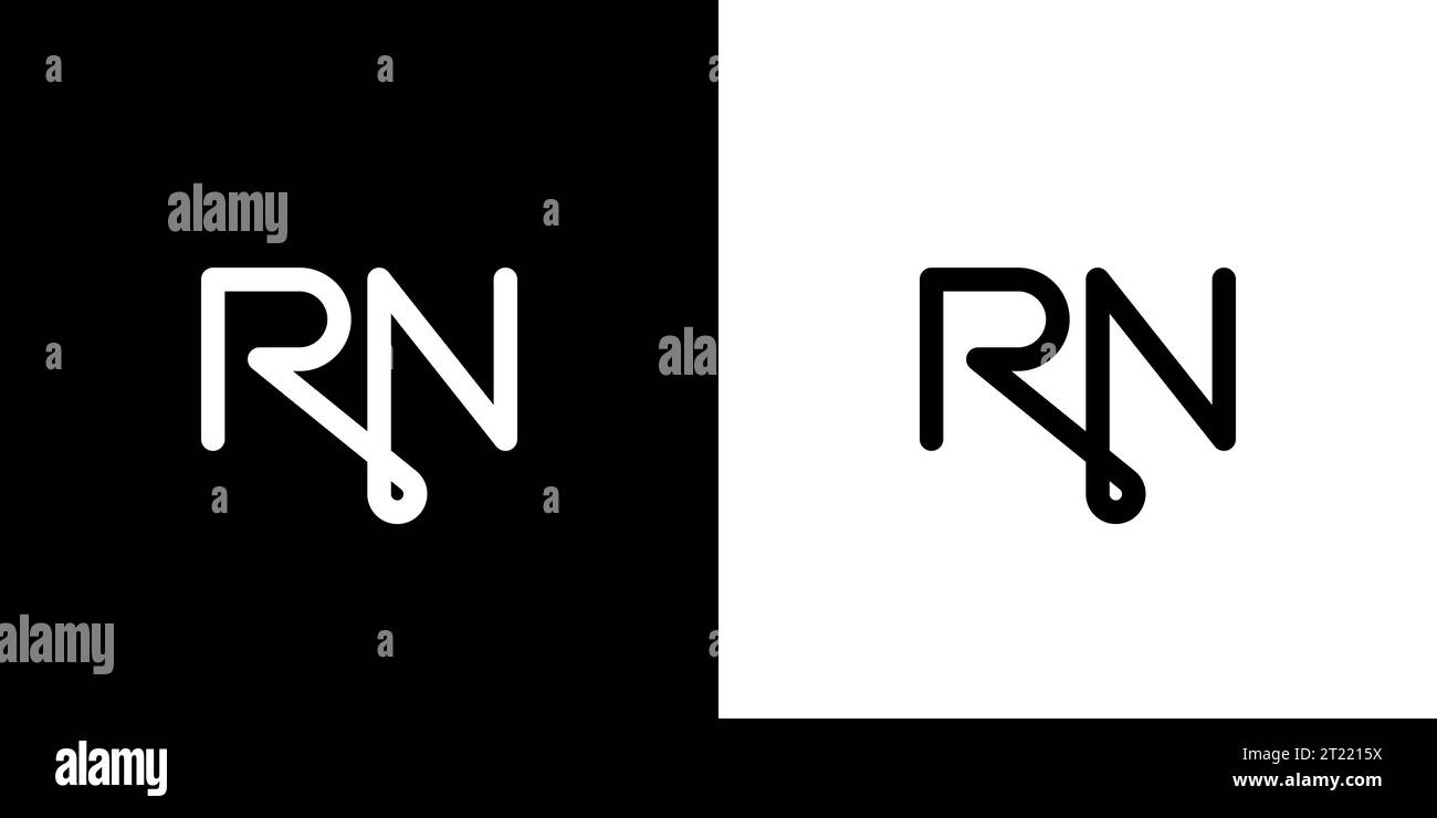 RN Logo, RN Monogram, Initial RN Logo, Letter RN Logo, Icon, Vector Stock Vector