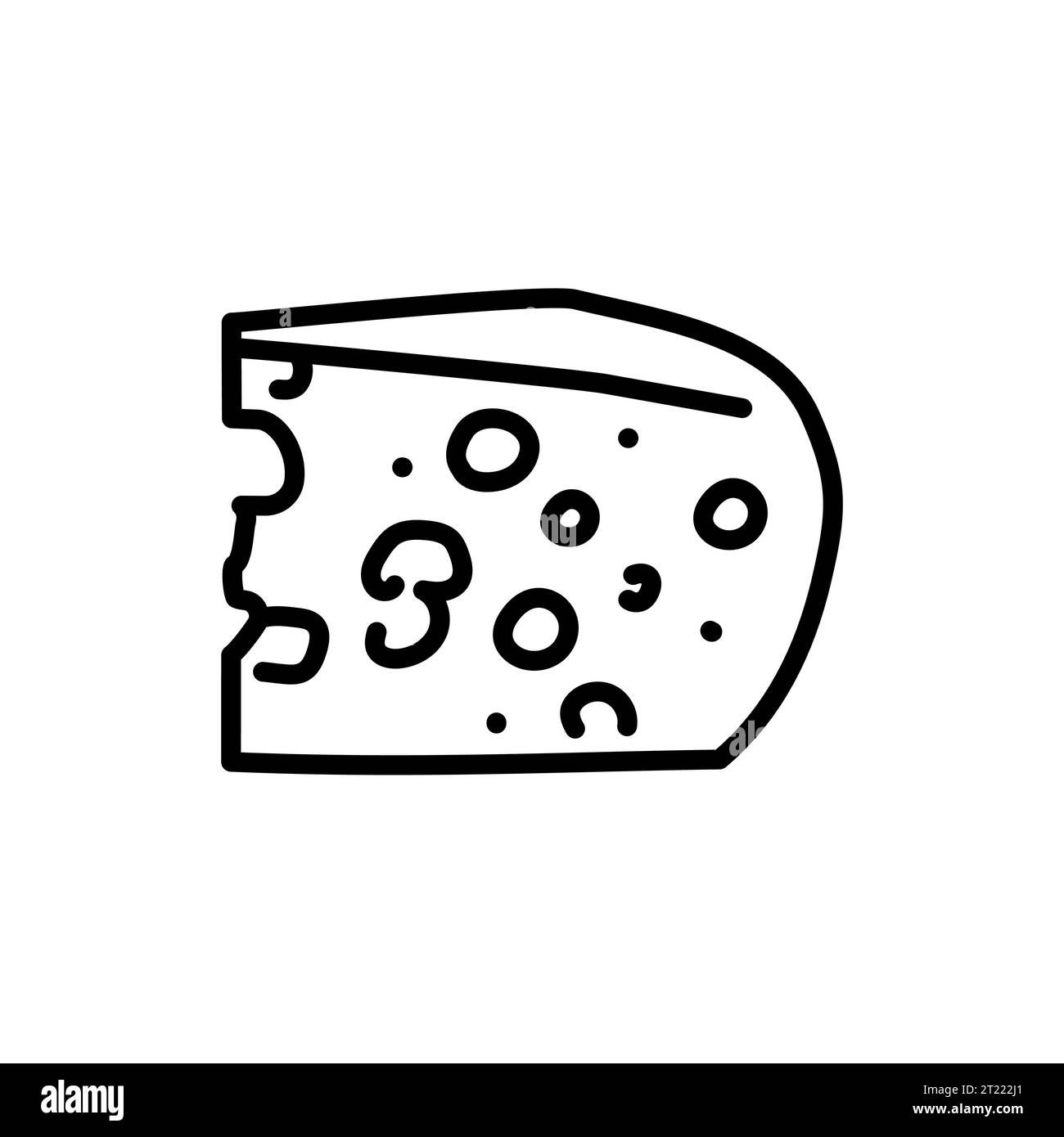 Maasdam cheese sign olor line icon. Pictogram for web page. Stock Vector