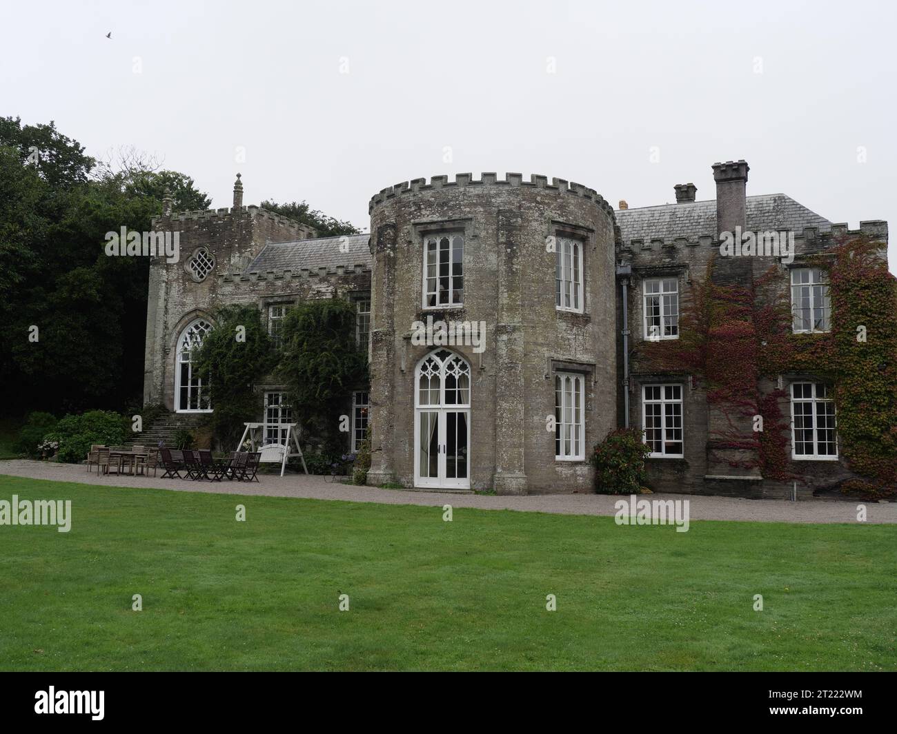 The old manor house in Prideaux Place, Padstow, Cornwall, England Stock Photo