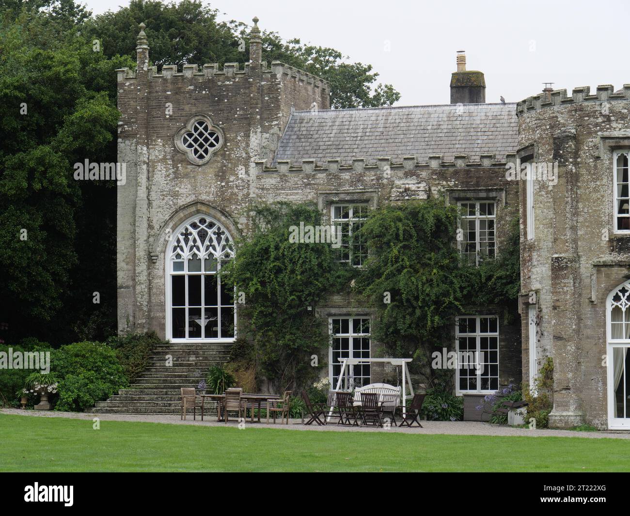 The old manor house in Prideaux Place, Padstow, Cornwall, England Stock ...