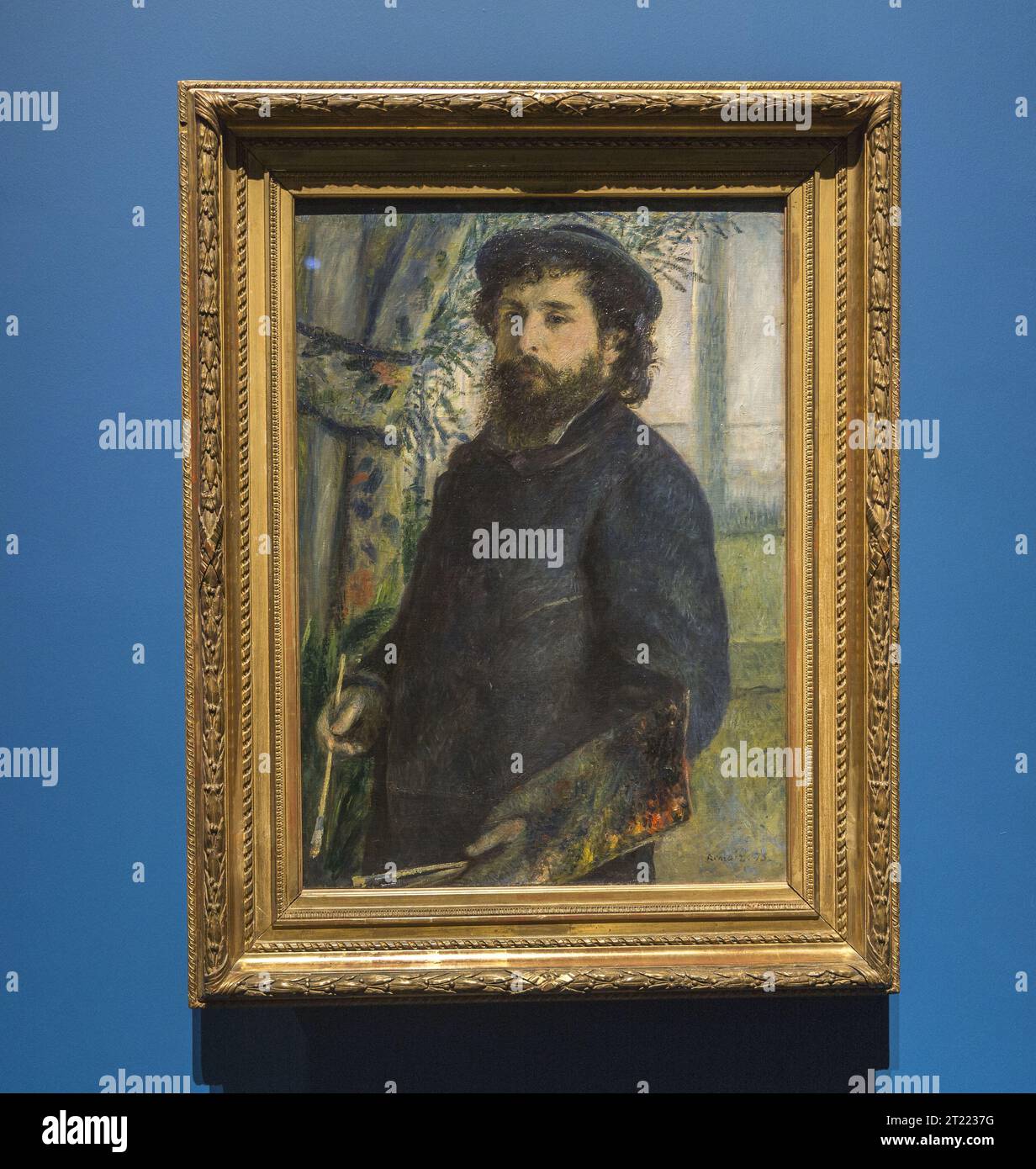 Portrait of Claude Monet by Renoir Stock Photo