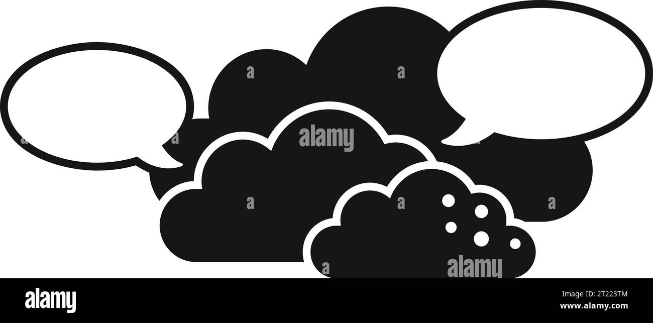 Cloud messaging icon simple vector. Social media. Internet network ...