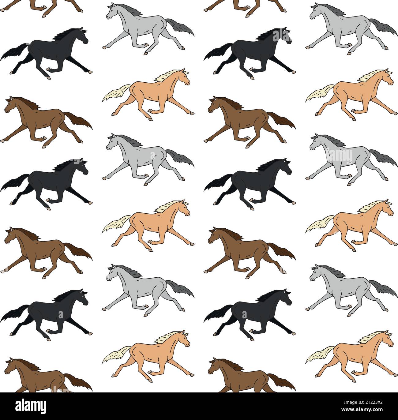 Vector seamless pattern of different color hand drawn doodle sketch ...