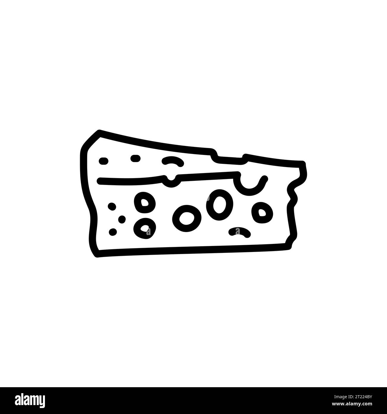 Swiss cheese sign olor line icon. Pictogram for web page. Stock Vector