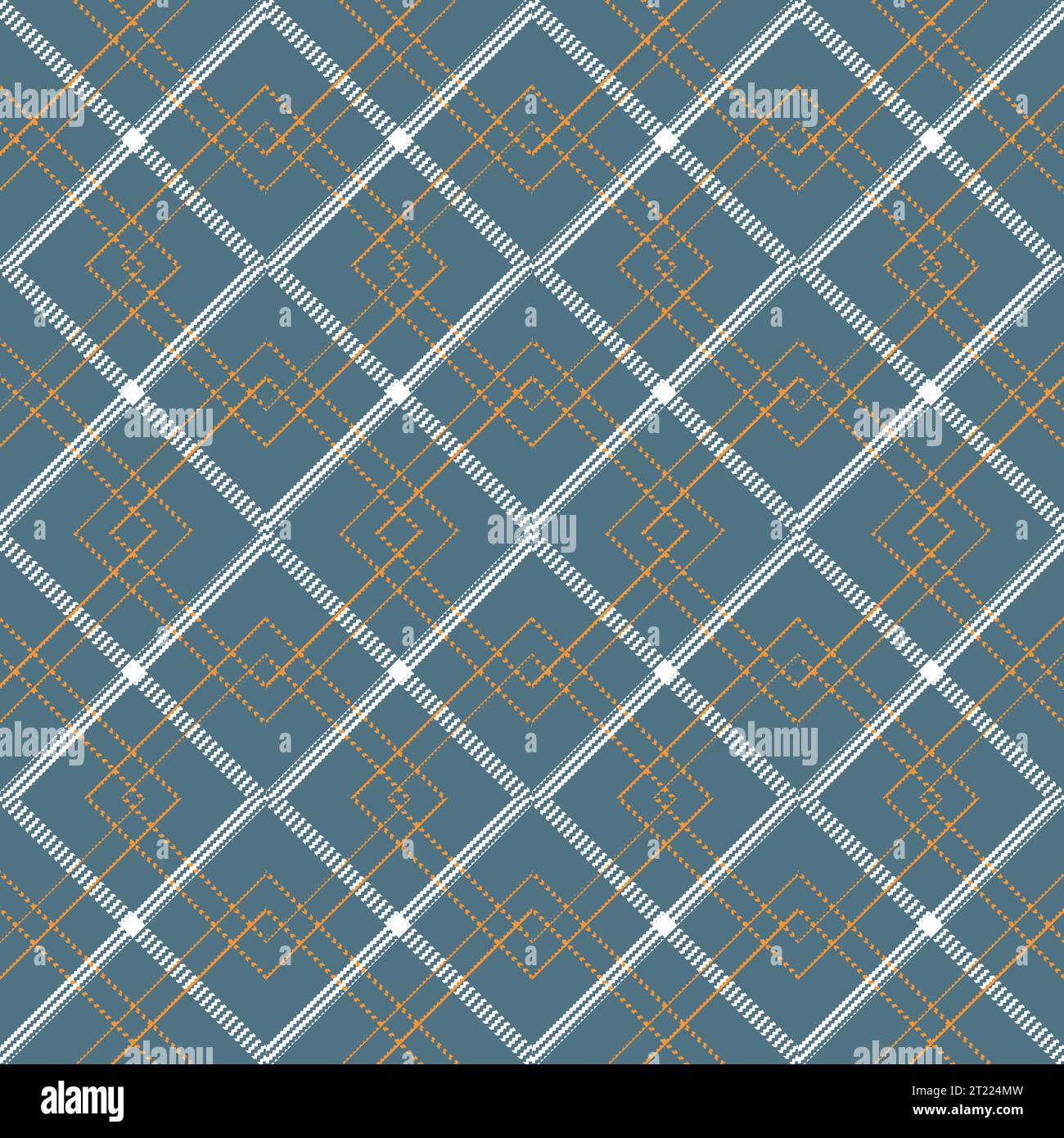 With a tartan check plaid background, this vector fabric texture has a seamless design. Stock Vector