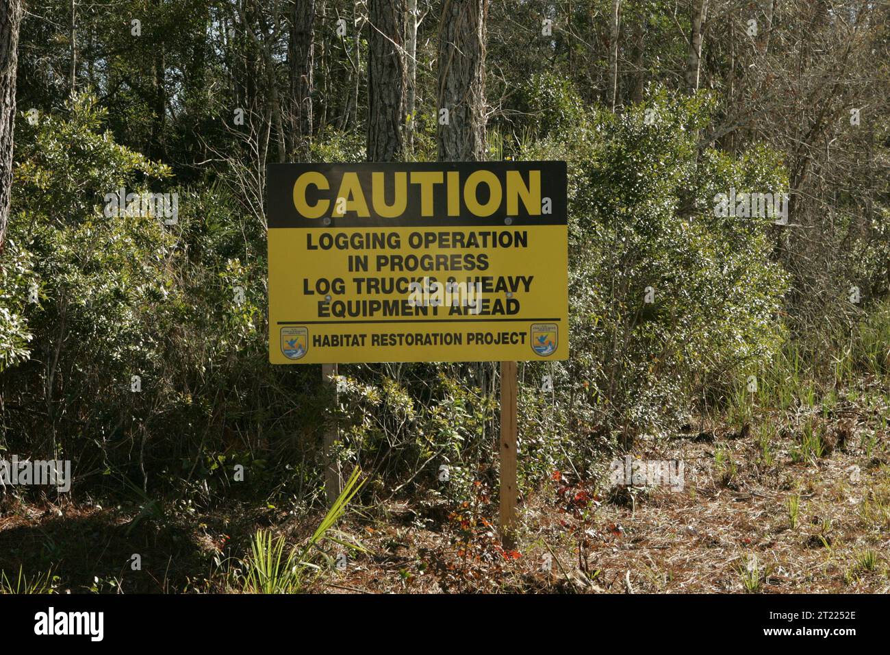 Logging signs hi-res stock photography and images - Alamy